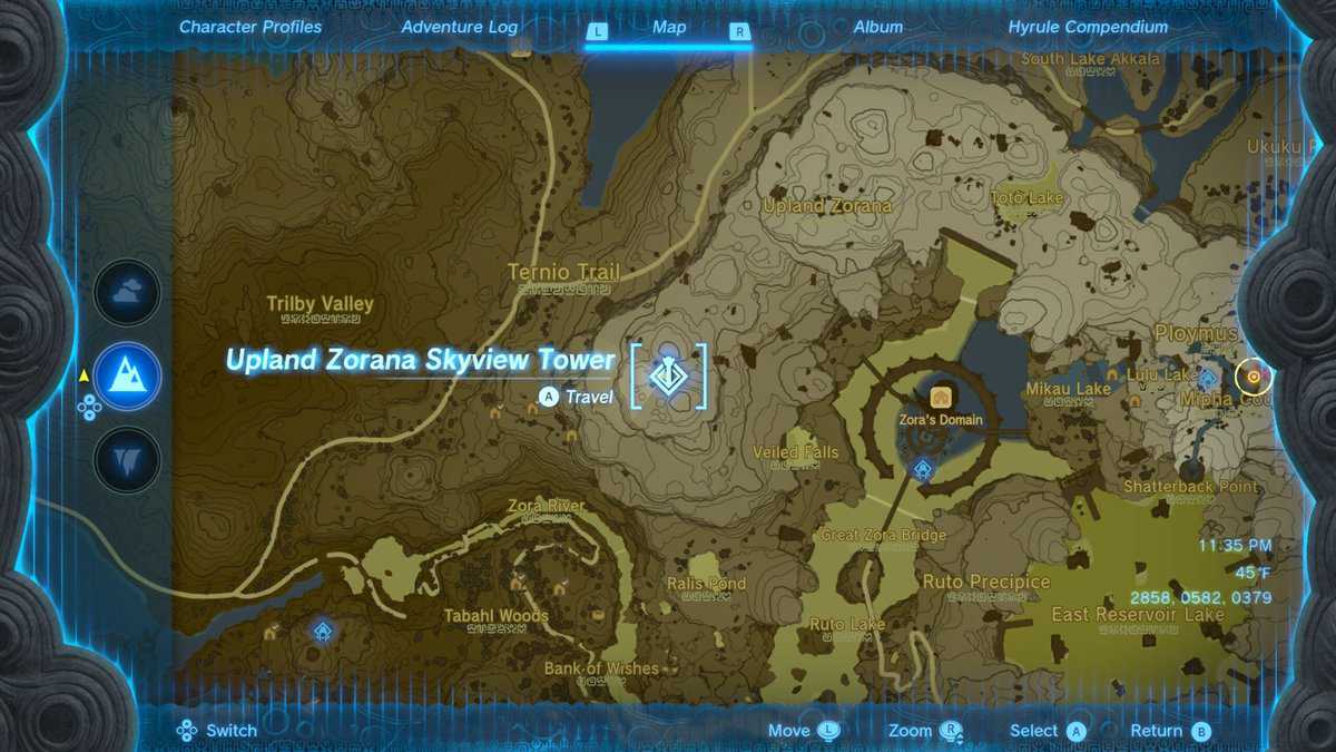 Come sbloccare Upland Zorana Skyview Tower in Zelda: Tears Of The Kingdom