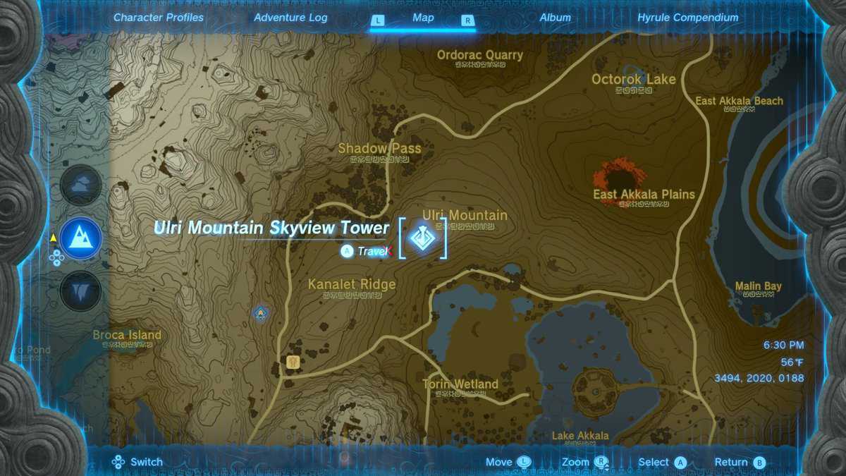 Come sbloccare la torre Skyview di Ulri Mountain in Zelda: Tears Of The Kingdom