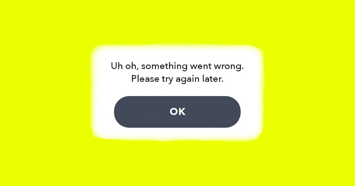 Snapchat Qualcosa è andato storto Si prega di riprovare Correzione dell'errore