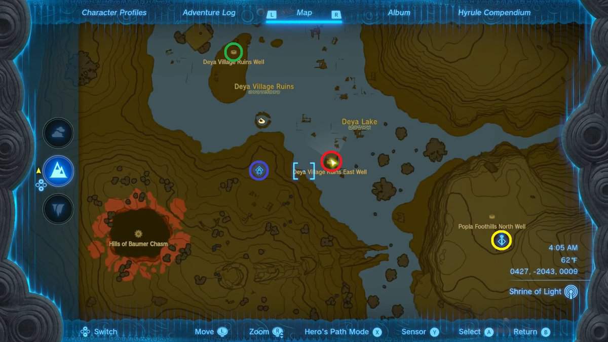 Posizione sulla mappa del Santuario di Susub in Lacrime del Regno