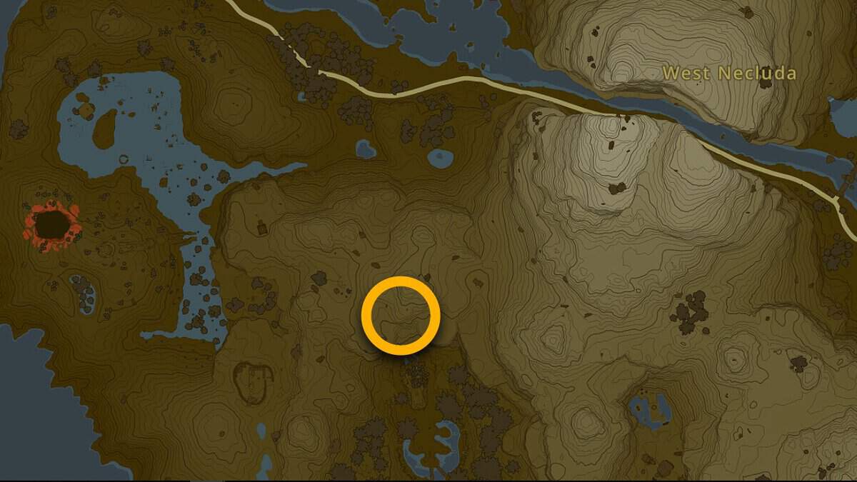 Posizione sulla mappa del Santuario di Jiukoum in Lacrime del Regno