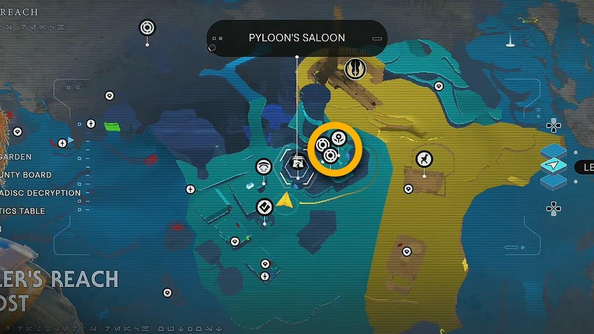 Vedi la posizione della mappa dei pesci in Jedi Survivor