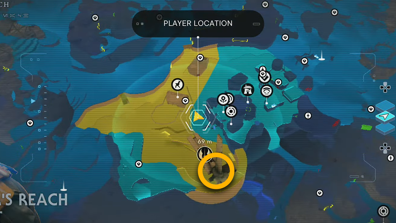 Posizione sulla mappa di Hookfish spinato in Jedi Survivor