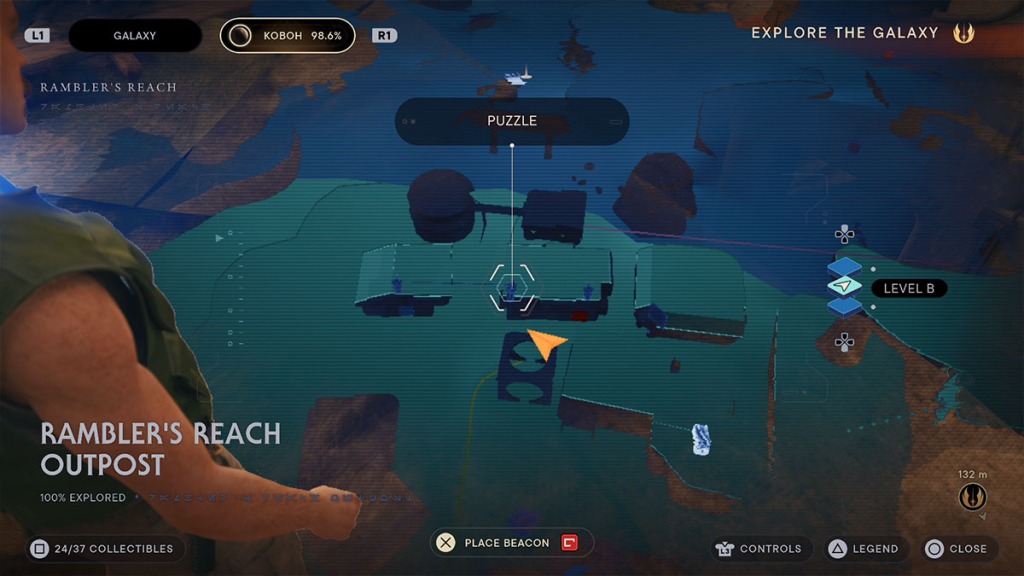 Star Wars Jedi Ramblers raggiunge la posizione del puzzle sul tetto