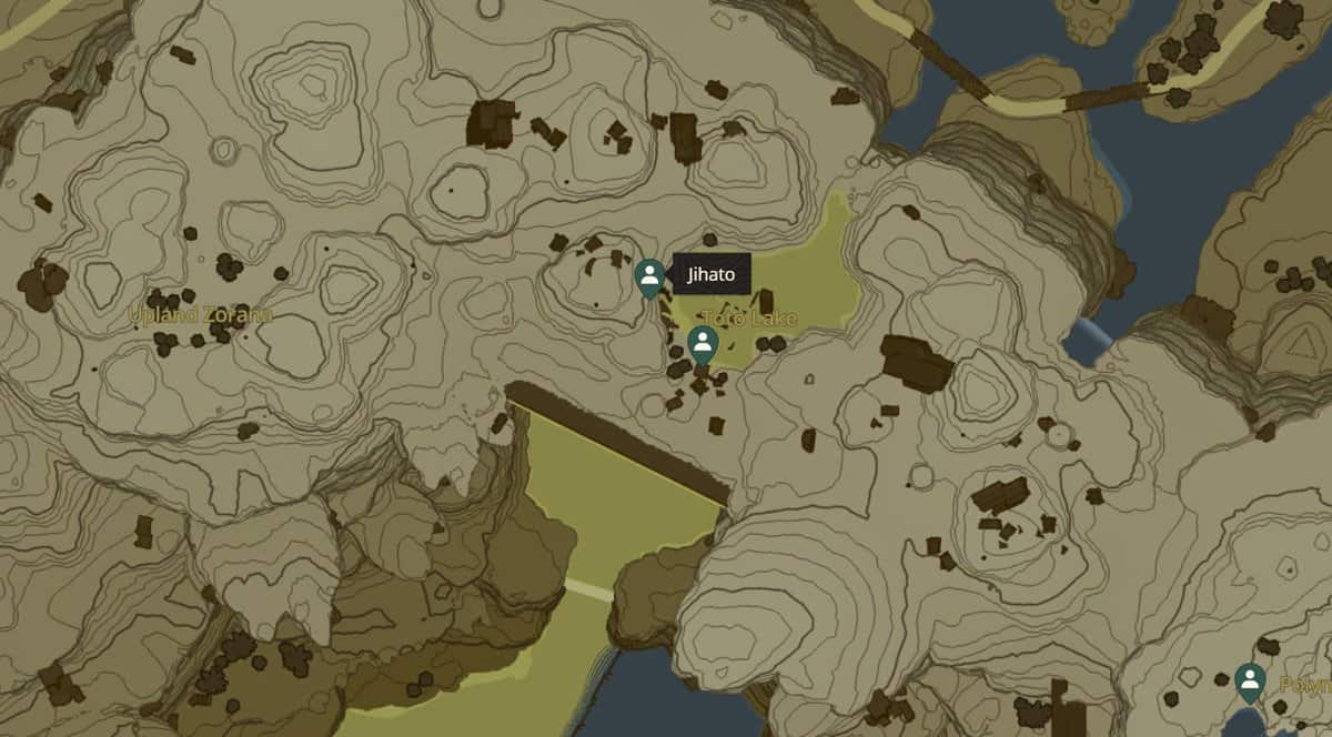 Posizione di Jihato in Zelda Tears of the Kingdom