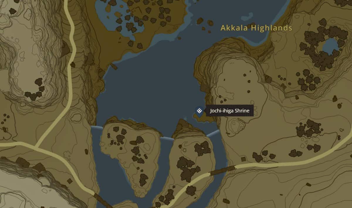 Posizione del Santuario di Jochi-Ihiga in Zelda TotK