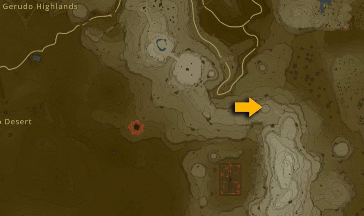 Posizione sulla mappa del Santuario di Kitawak in Lacrime del Regno