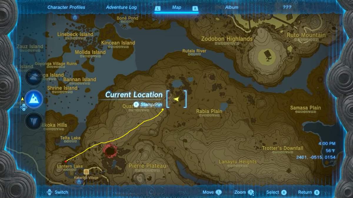 Posizione sulla mappa del Santuario Kurakat in Lacrime del Regno