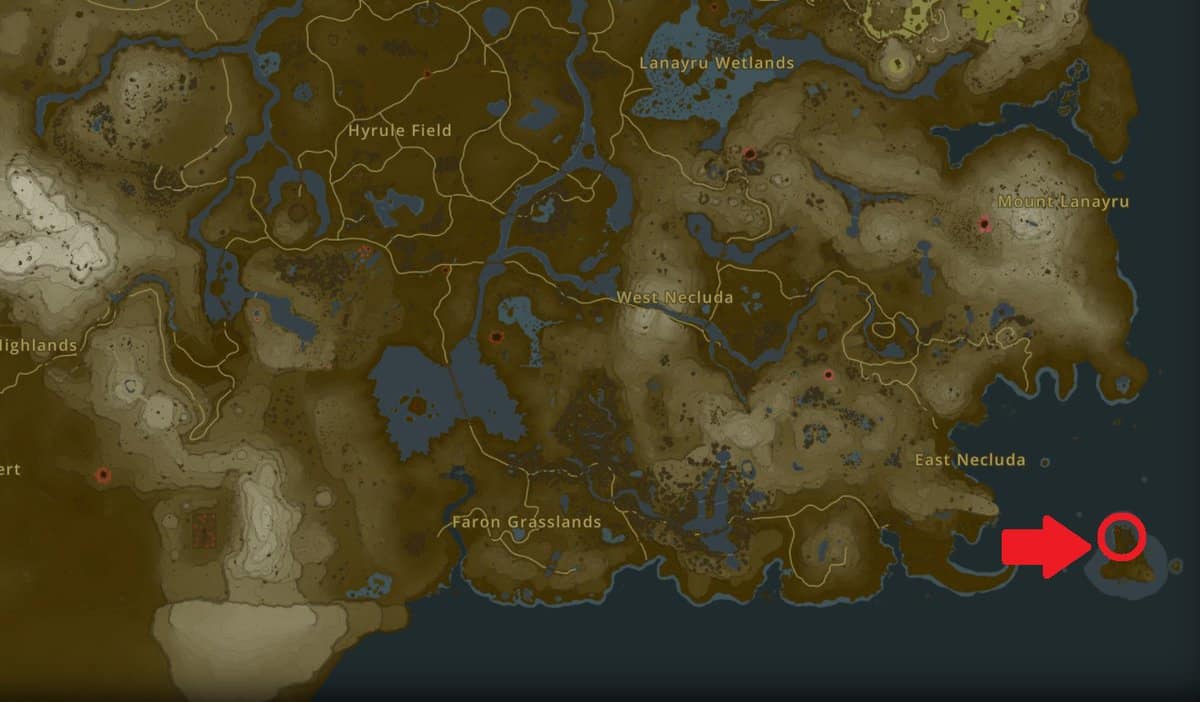 Posizione sulla mappa del Santuario Marari-In in Lacrime del Regno