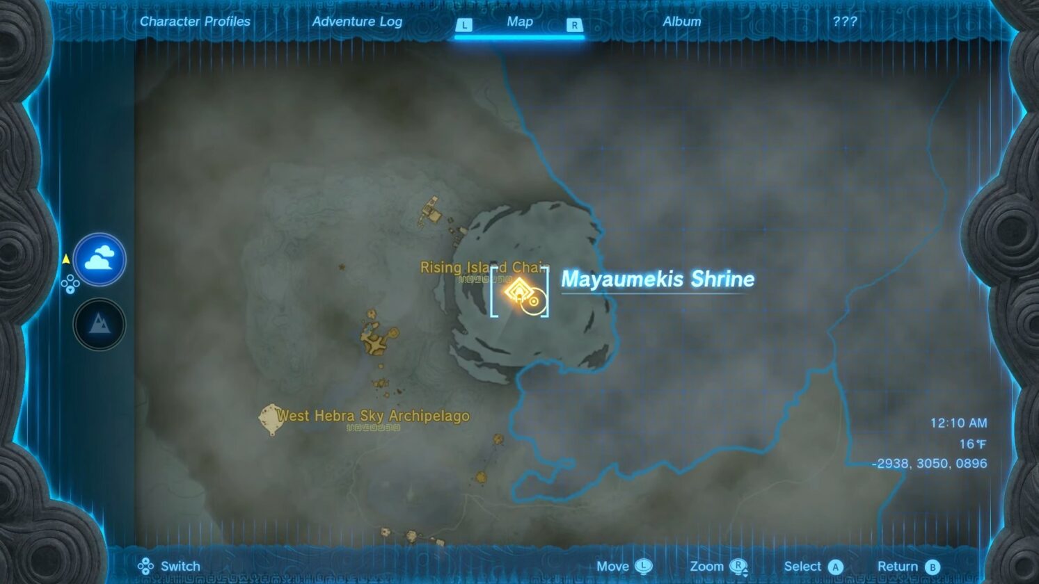 lacrime della posizione del santuario mayaumekis del regno