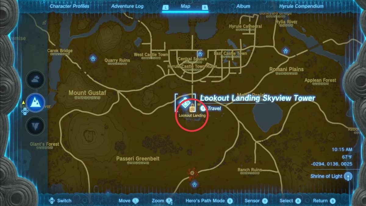 Posizioni delle statue della dea del regno delle lacrime