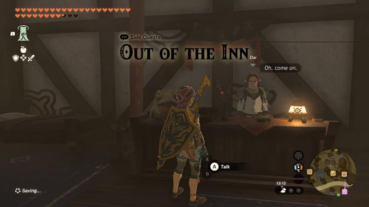 Soluzione Zelda: Tears Of The Kingdom Out Of The Inn