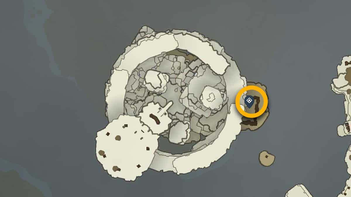 Posizione sulla mappa del Santuario di Sihajog in Zelda: Tears of the Kingdom
