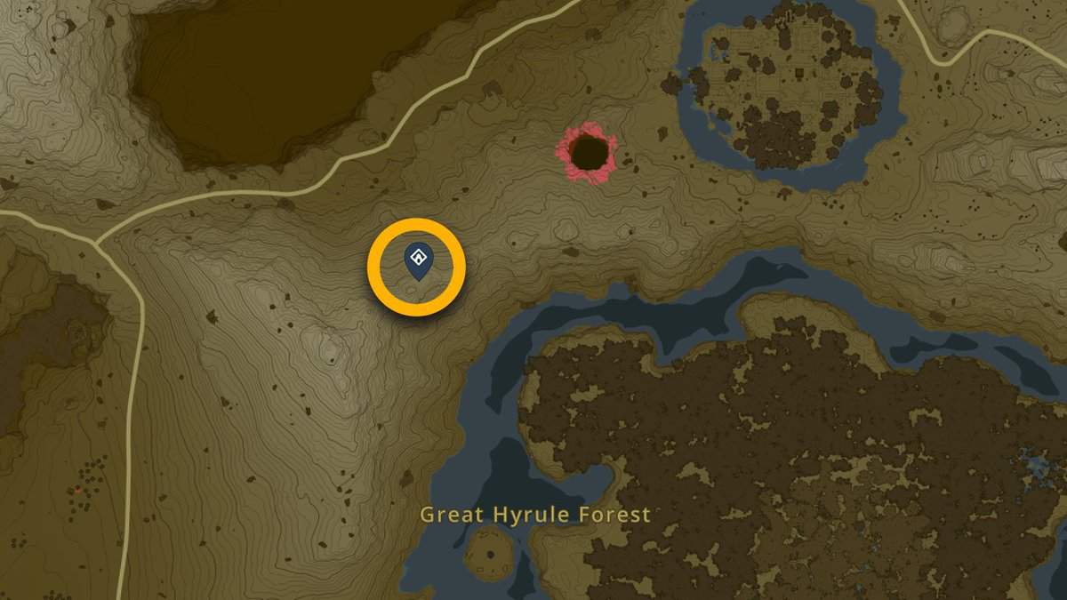 Posizione sulla mappa del Santuario Kikakin in Zelda: TotK
