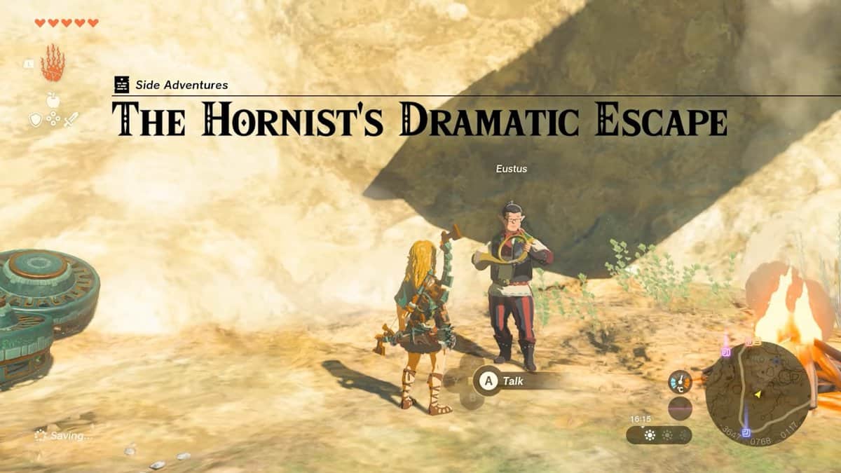 Zelda: Tears Of The Kingdom Hornist's Dramatic Escape Soluzione