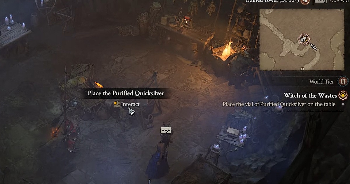 Diablo 4 Purified Quicksilver Bug: come risolvere glitch di Witch of the Wastes Quest
