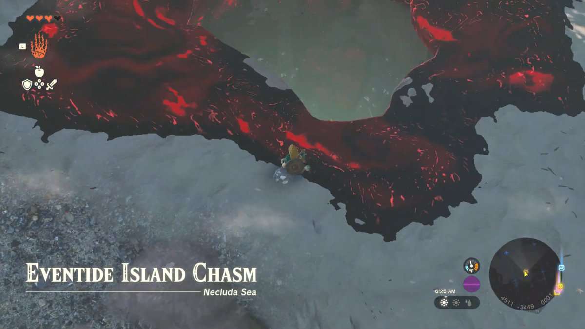 Come arrivare a Eventide Island Chasm in Zelda: Tears Of The Kingdom