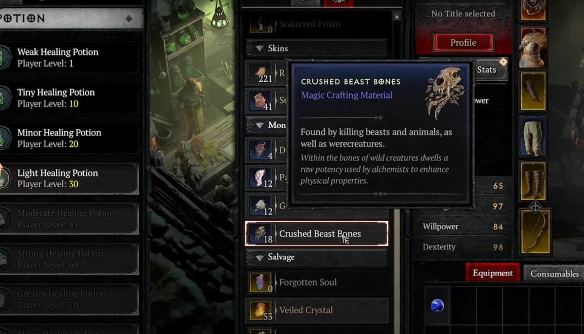Come ottenere ossa di bestia schiacciate in Diablo 4