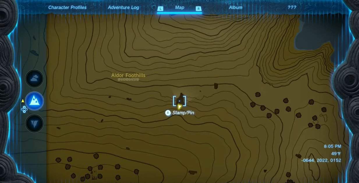 Posizione dei collant del clan Yiga in Lacrime del regno