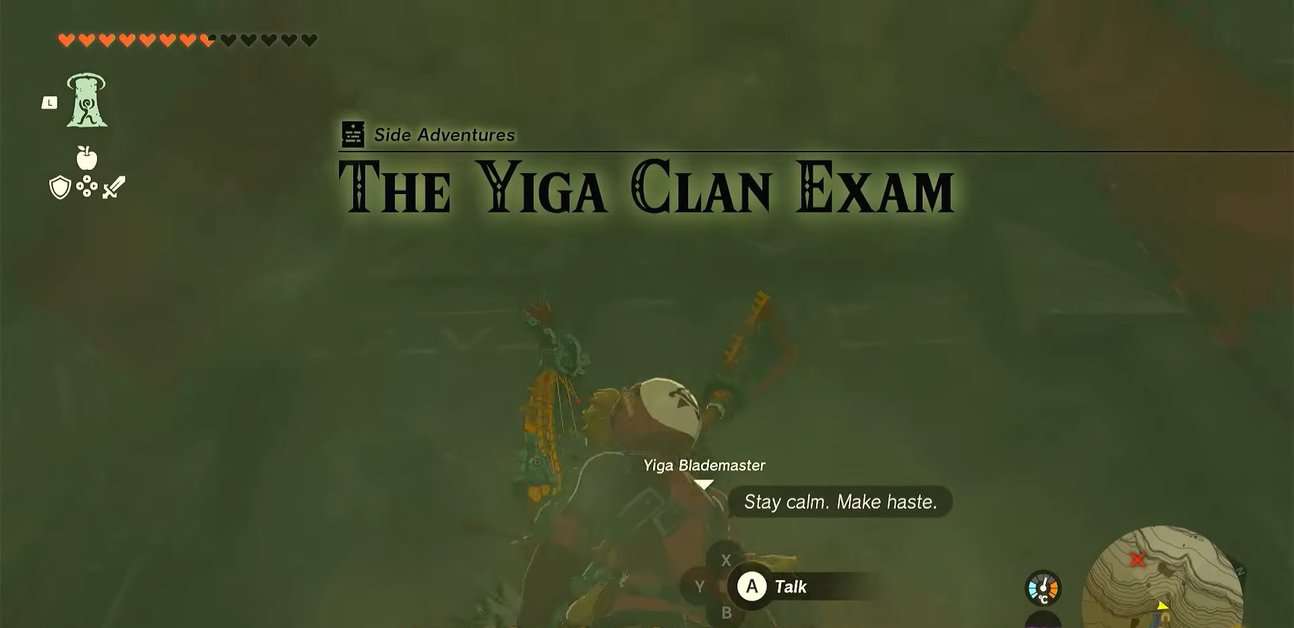 Zelda: Tears Of The Kingdom The Yiga Clan Exam Soluzione