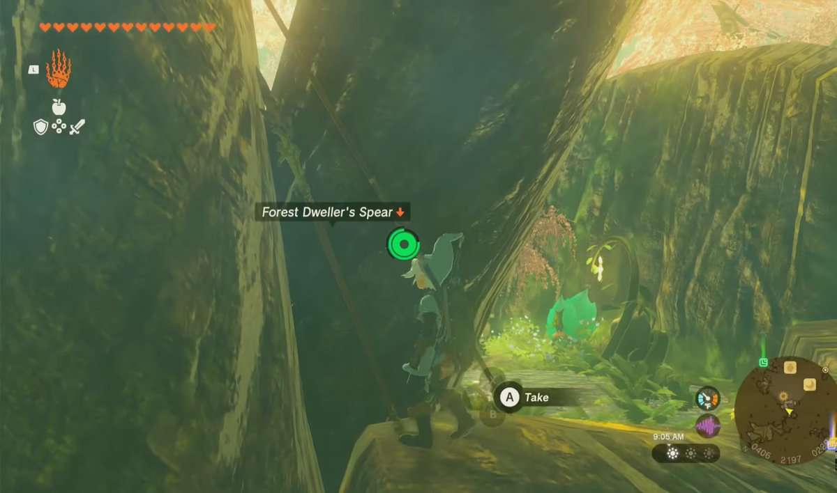 Zelda: Posizioni di Tears Of The Kingdom Forest Dweller's Spear