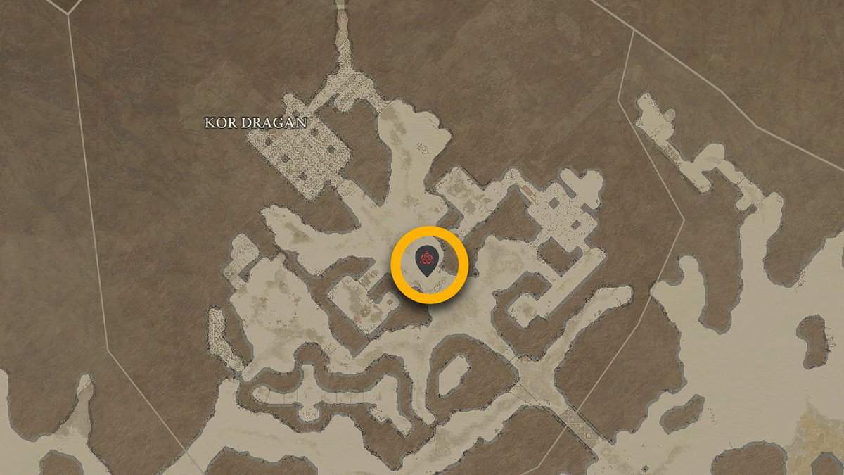 Posizione della roccaforte di Kor Dragan in Diablo 4