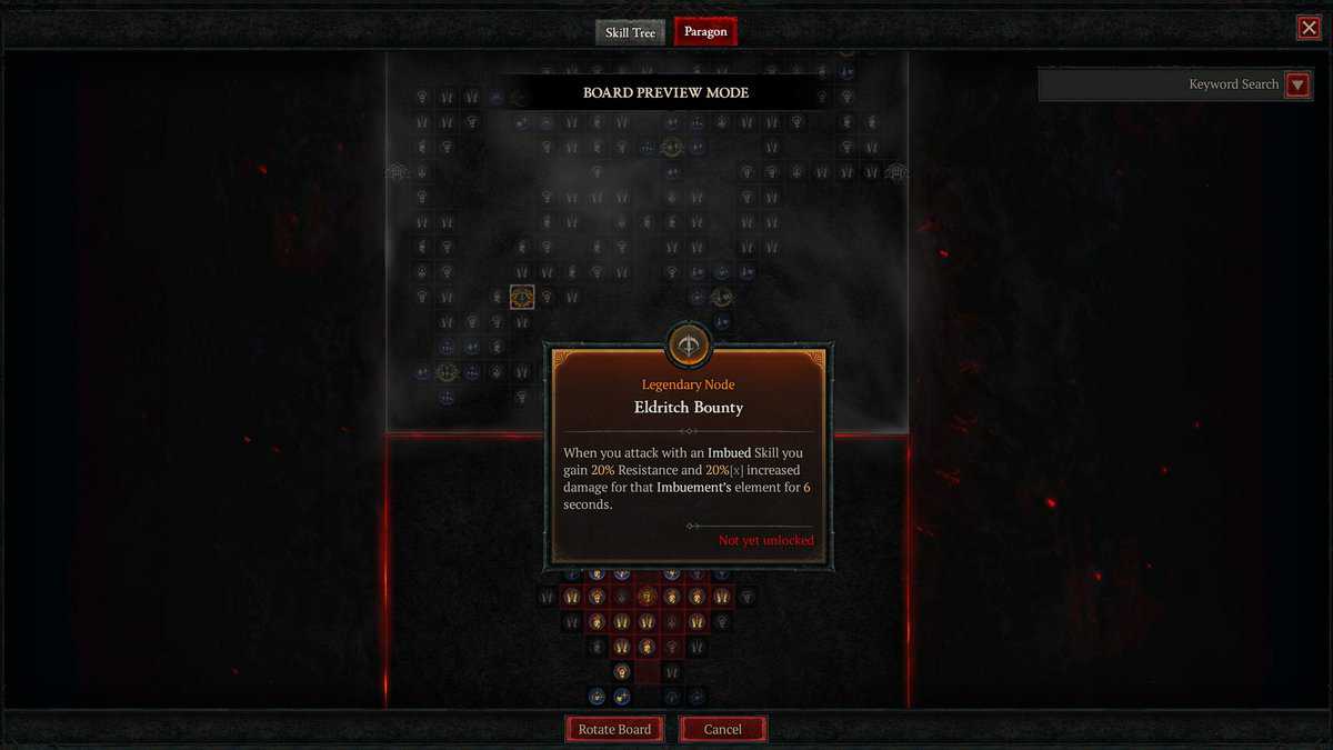 Spiegazione della scheda e dei glifi di Diablo 4 Paragon