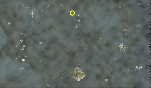 Posizione sulla mappa del tablet 3 per i messaggi di un'era antica in Tears of the Kingdom