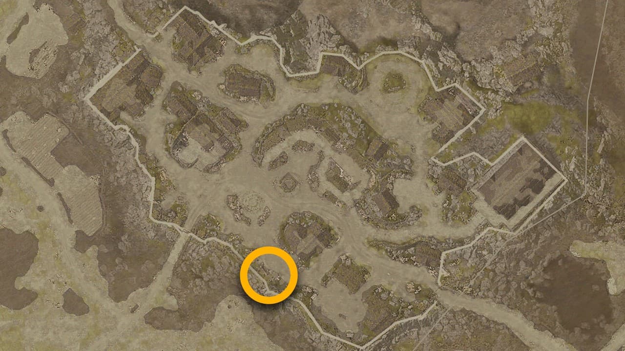 Posizione sulla mappa di Emerald Chase Fornitrice di Curiosità in Diablo 4