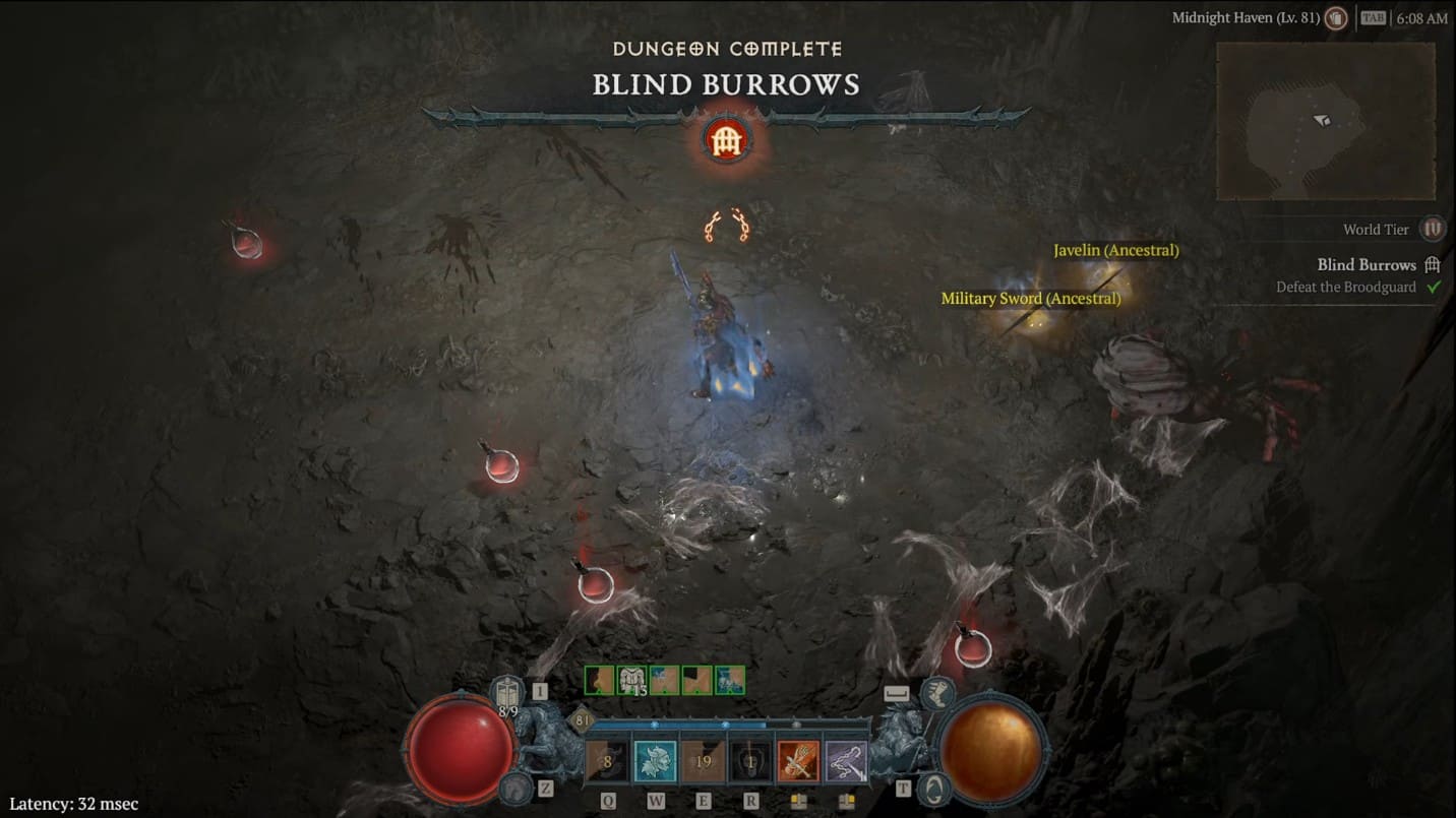 Guida al dungeon di Diablo 4 Blind Burrows
