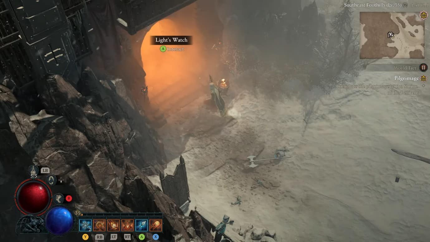 Guida al dungeon di Diablo 4 Light's Watch