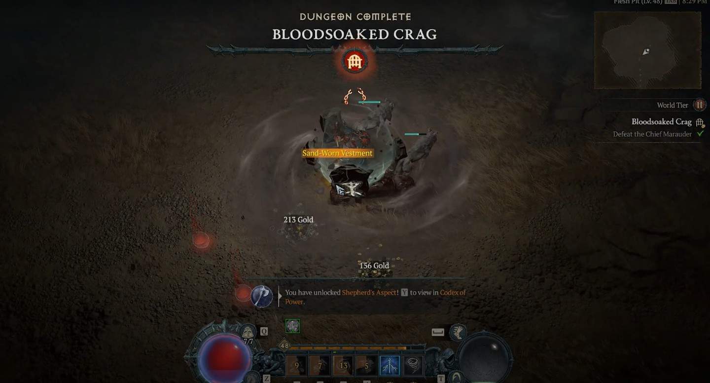 Bloodsoaked Crag Dungeon in Diablo 4