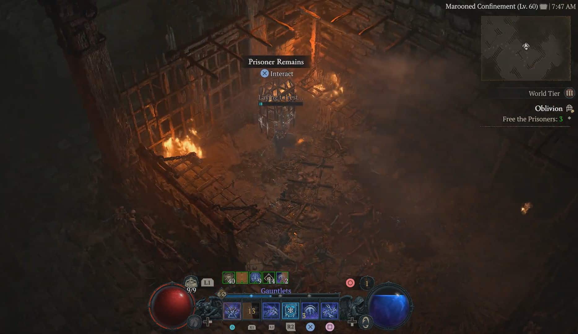 Oblivion dungeon in Diablo 4