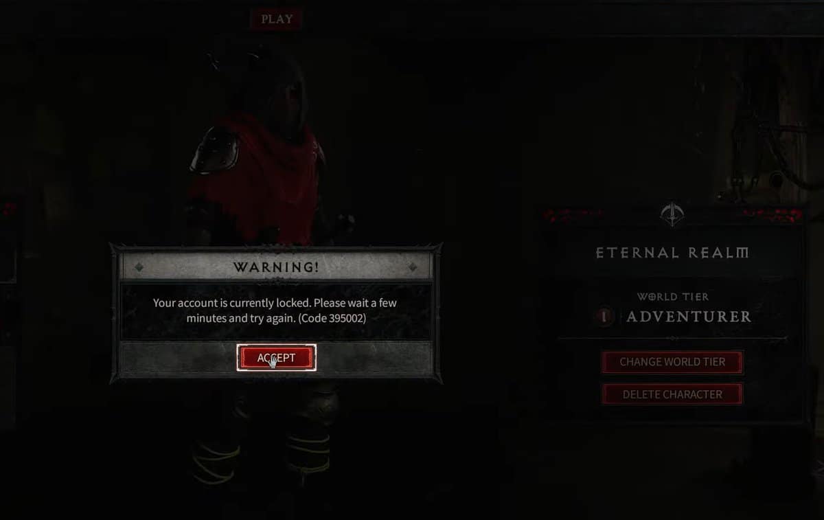 Come correggere il codice di errore 395002 di Diablo 4