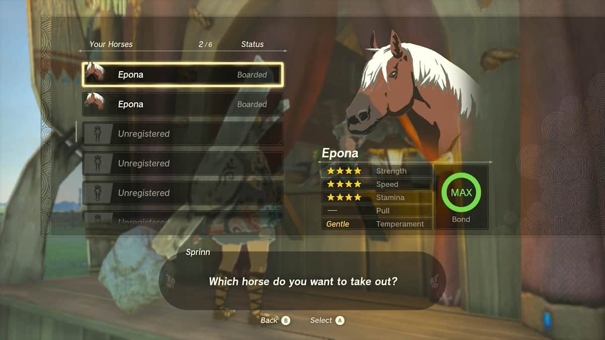 Epona Horse in Zelda Tears of the Kingdom