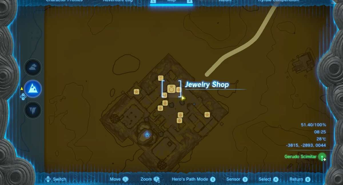 Il luogo della missione del proprietario scomparso in Zelda TotK
