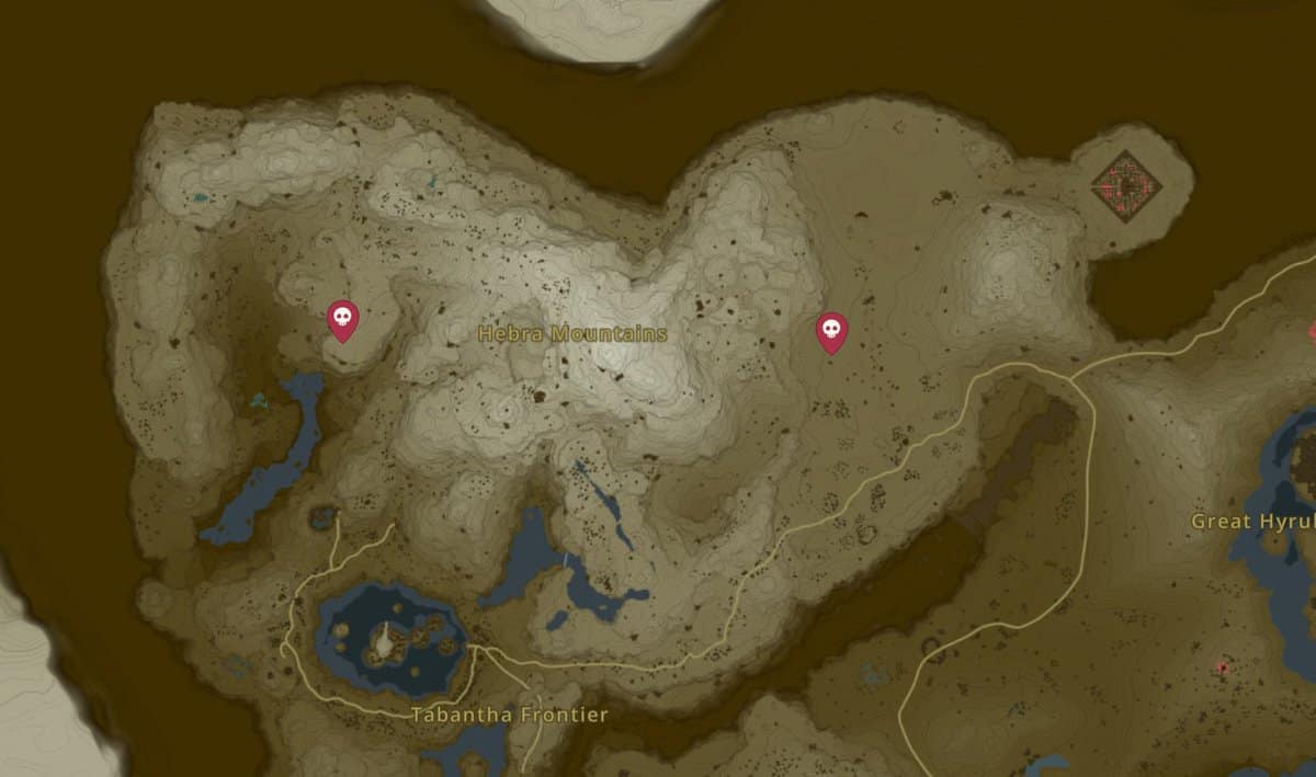 Posizioni di Frost Gleeok in Zelda TotK