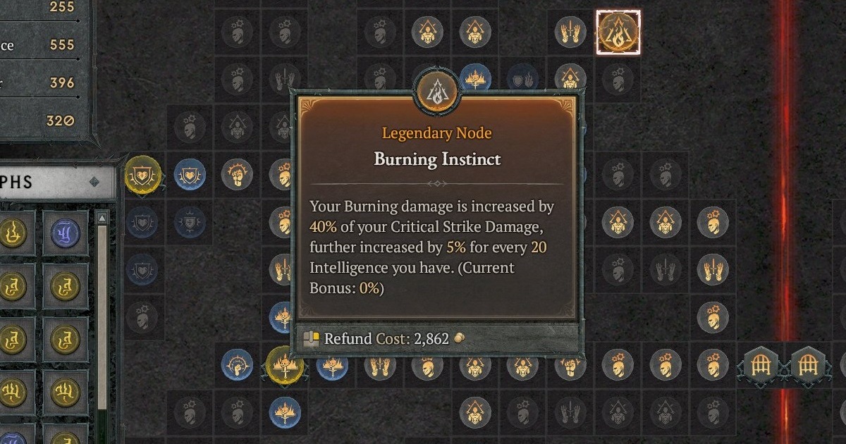 Diablo 4 Burning Instinct Bug: come risolvere il bonus dello 0% per il nodo leggendario Paragon