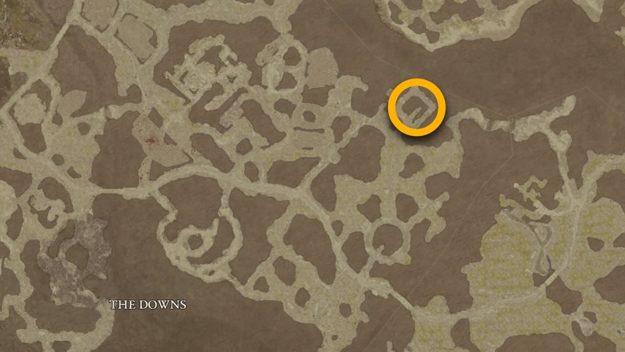 Posizione del dungeon di Oldstones in Diablo 4