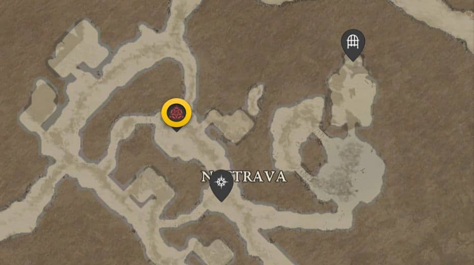 Posizione della mappa di Negala in Diablo 4