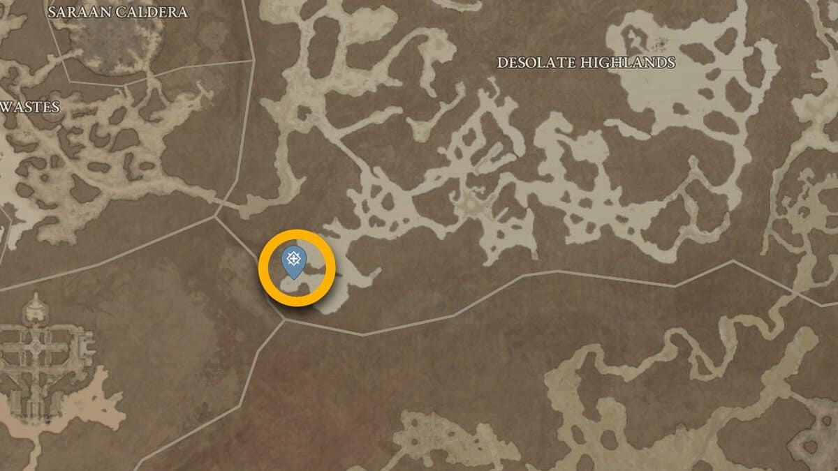 Posizione della missione Legacy of the Magi in Diablo 4