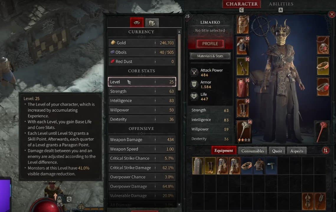 Stats in Diablo 4