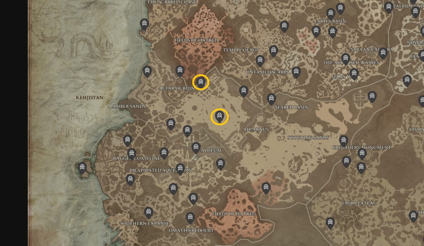 Ribollenti luoghi dei sotterranei di Hivemaster in Diablo 4