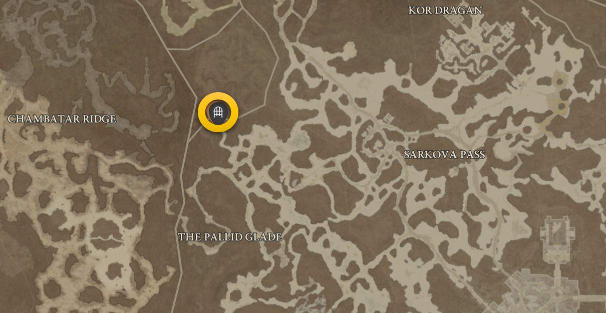 Posizione del dungeon di Caldera Gate in Diablo 4