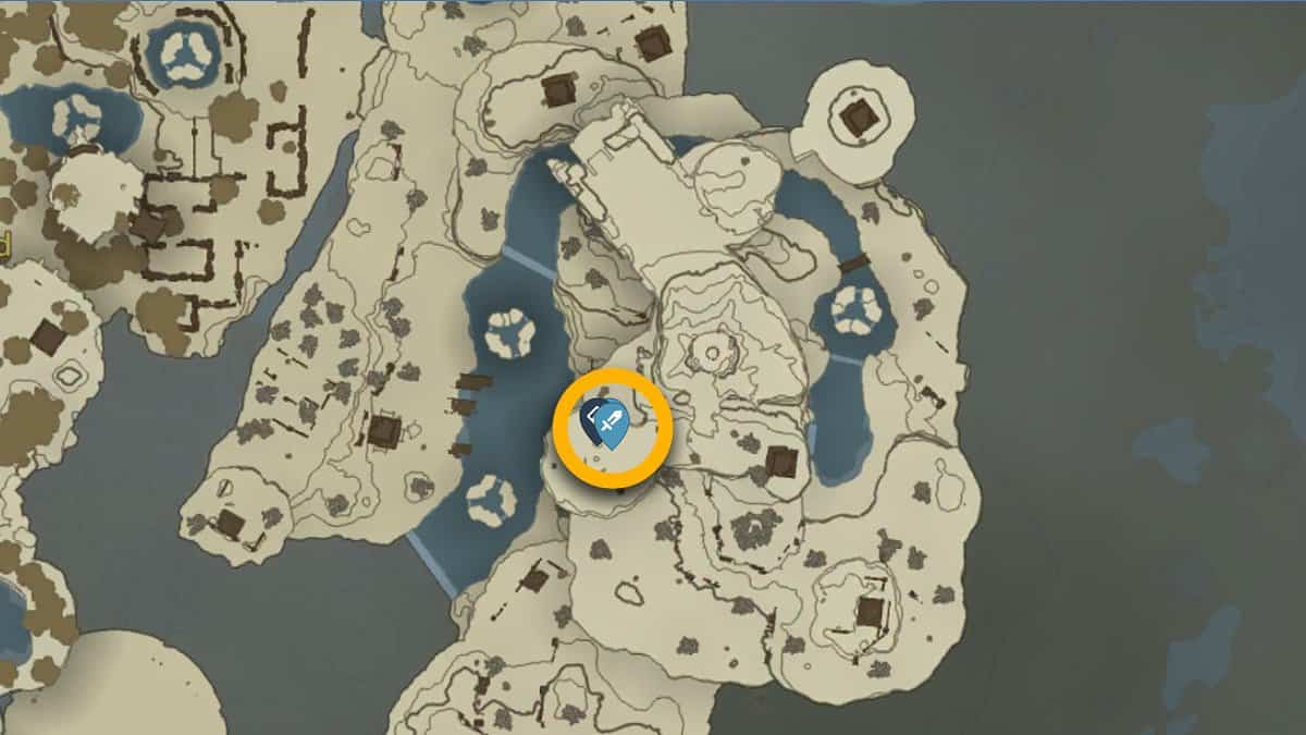 Posizione del Santuario di Gutanbac in Lacrime del Regno