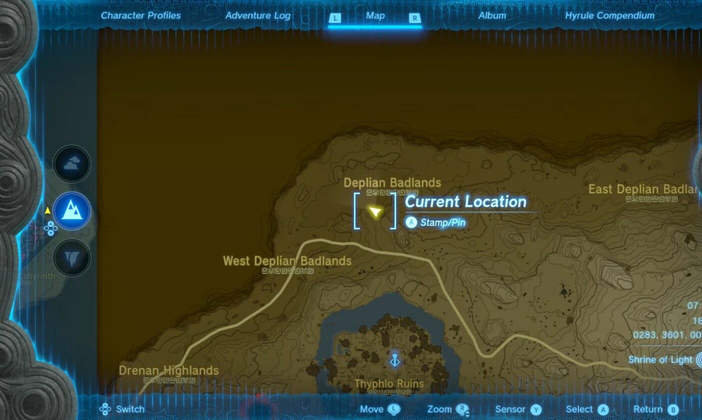 Deplian Badlands Cave Forest Dweller's Spear location in Zelda TotK