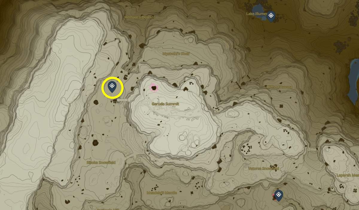 Posizione sulla mappa del Santuario di Otutsum in Lacrime del Regno