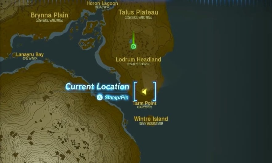 Posizione del vero tesoro in Tears of the Kingdom