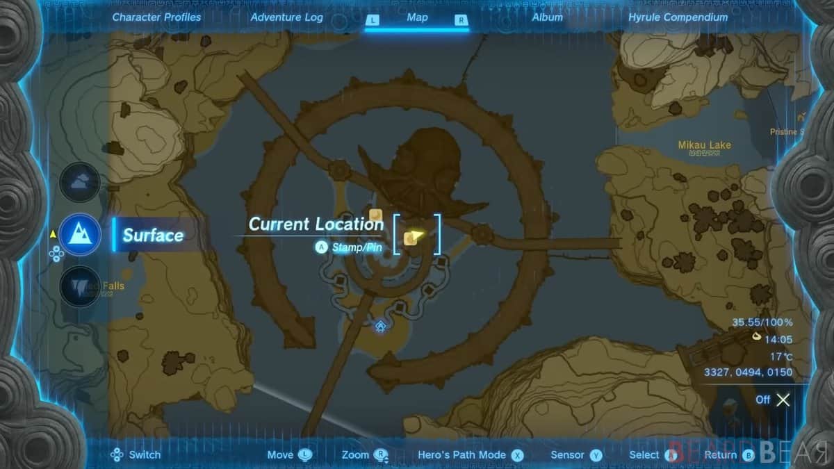 Un luogo della missione Token of Friendship in Tears of the Kingdom