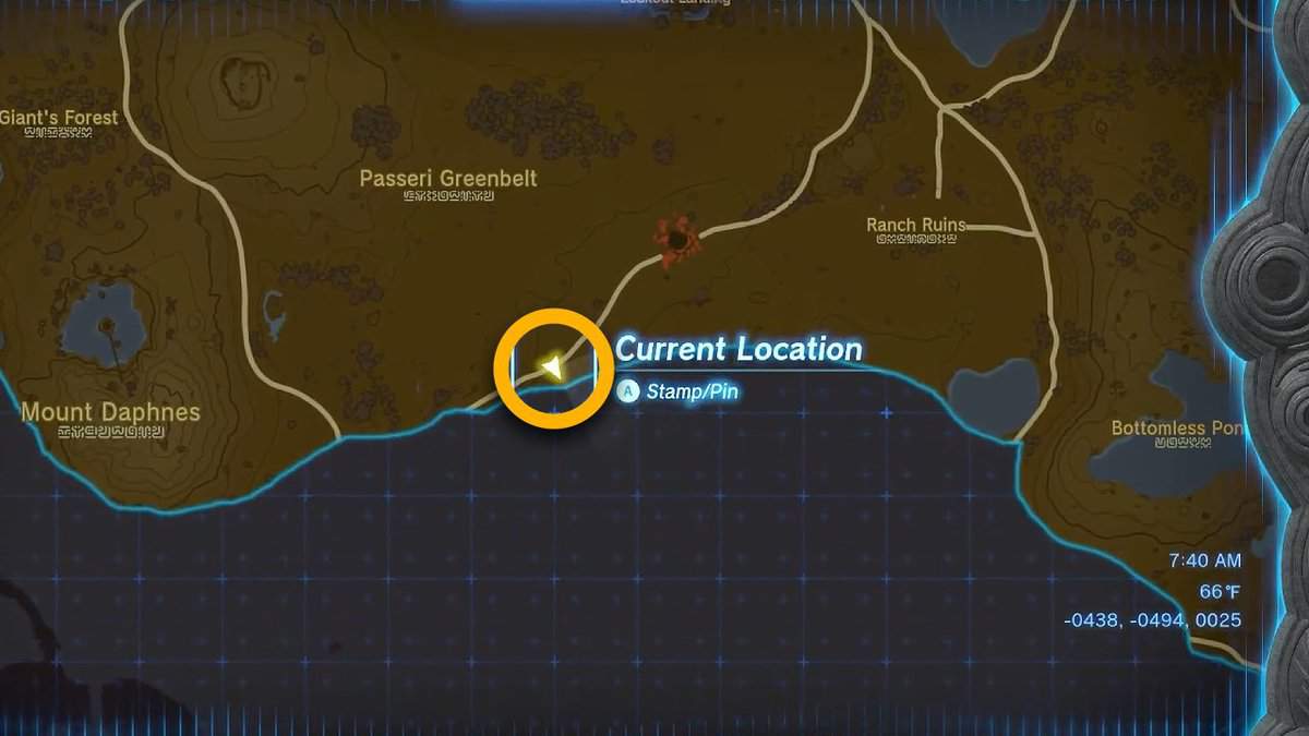 Porta la pace nel luogo della missione di Hyrule in Lacrime del regno